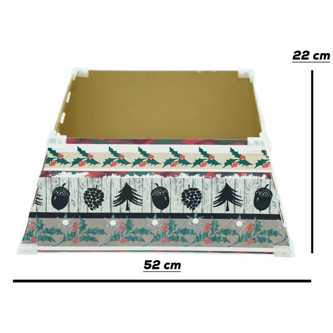 Copribase per Alberi di Natale in Cartone Ripiegabile con Fantasia Grigia