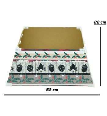 Copribase per Alberi di Natale in Cartone Ripiegabile con Fantasia Grigia