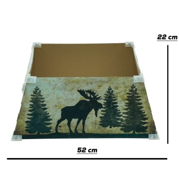 Copribase per Alberi di Natale in Cartone Ripiegabile con Fantasia Renna