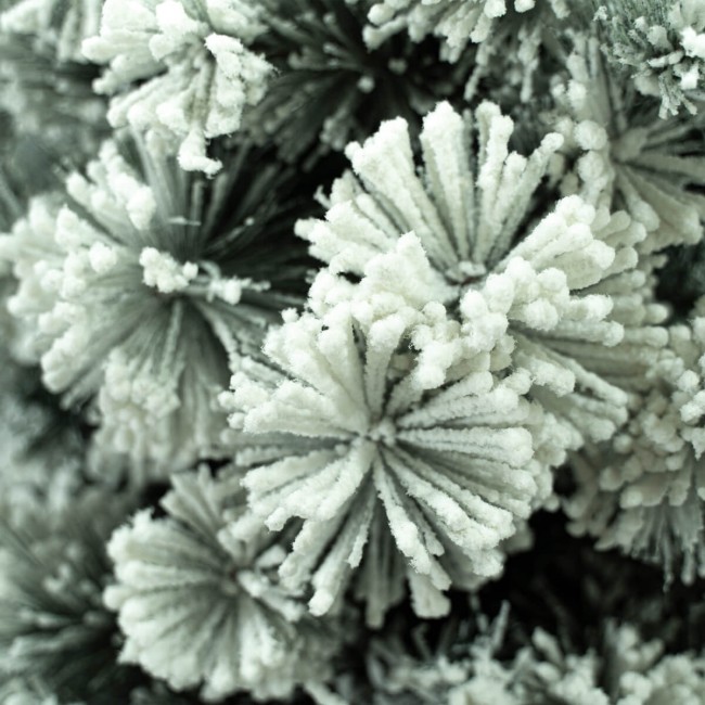 Albero di Natale Innevato ad Ombrello in Pvc H.180/240 cm Apertura ad Ombrello - Blanco Slim