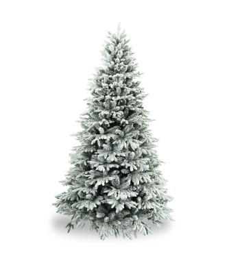 Albero di Natale Verde Innevato in Pe+Pvc H.150/270 cm Apertura ad Ombrello | Albero Realistico Artificiale