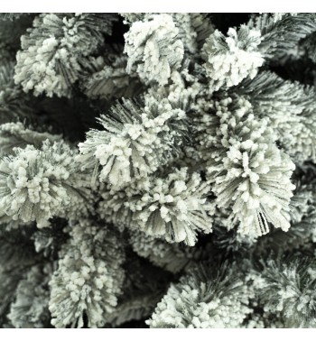 Albero di Natale Abete Innevato H.150/240 cm Apertura ad Ombrello | Albero Realistico Artificiale