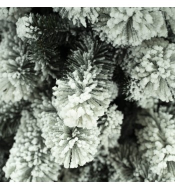 Albero di Natale Abete Innevato H.210/240 cm Apertura ad Ombrello | Albero Realistico Artificiale