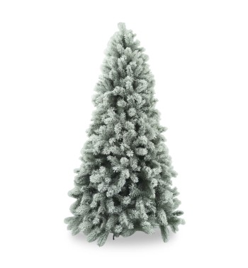 Albero di Natale Innevato con Aghi Grossi in Pvc H.120/260 cm Apertura ad Ombrello | Albero Realistico Artificiale