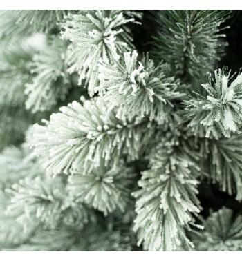 Albero di Natale Innevato con Aghi Grossi in Pvc H.120/260 cm Apertura ad Ombrello | Albero Realistico Artificiale