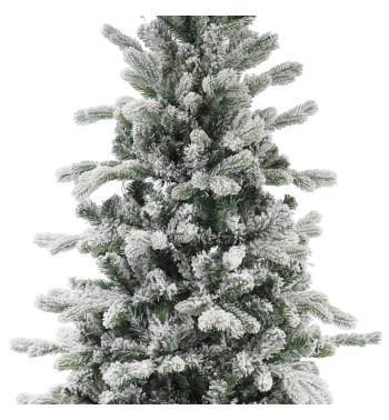Albero di Natale Slim Innevato in Pe+Pvc H.150/240 cm con Apertura ad Ombrello | Albero Realistico Artificiale