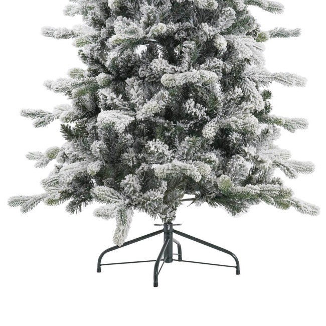 Albero di Natale Slim Innevato in Pe+Pvc H.150/240 cm con Apertura ad Ombrello | Albero Realistico Artificiale