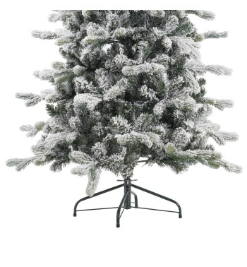Albero di Natale Slim Innevato in Pe+Pvc H.150/240 cm con Apertura ad Ombrello | Albero Realistico Artificiale