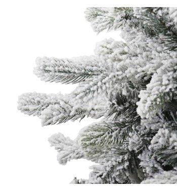 Albero di Natale Slim Innevato in Pe+Pvc H.150/240 cm con Apertura ad Ombrello | Albero Realistico Artificiale