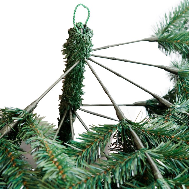 Albero di Natale a Parete H.135 cm in Pvc con Apertura ad Ombrello - Giove