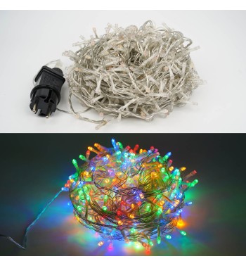 Catena Luminosa Multicolor 480 Led| Cavo Trasparente| Funzione Memory |24 metri Uso Esterno IP44