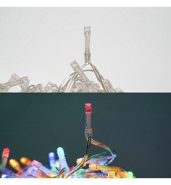 Catena Luminosa Multicolor 480 Led| Cavo Trasparente| Funzione Memory |24 metri Uso Esterno IP44