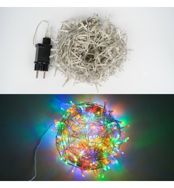 Catena Luminosa Multicolor 480 Led| Cavo Trasparente| Funzione Memory |24 metri Uso Esterno IP44