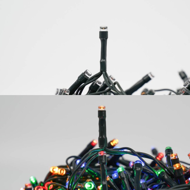 Catena Luminosa Multicolor 480 Led| Cavo Verde| Funzione Memory |24 metri Uso Esterno IP44