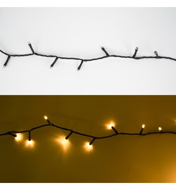 Catena Luminosa Bianco Caldo 700 Led| Cavo Verde| Funzione Memory |35 metri Uso Esterno IP44