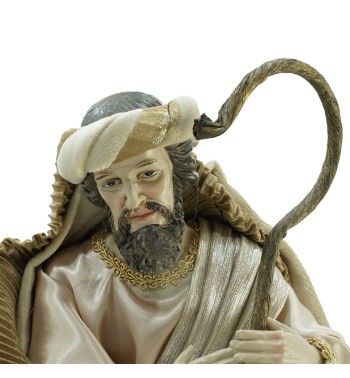 Natività in Poliresina e Tessuto 3 Pz. H.40 cm