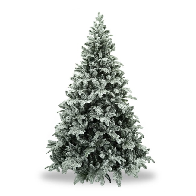 Albero di Natale Abete Innevato in Pe+Pvc H.150/240 cm Apertura ad Ombrello | Albero Realistico Artificiale