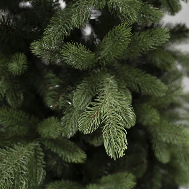 Albero di NataleAbete Verde con Rami Sporgenti in Pe+Pvc H.150/240 cm Apertura ad Ombrello | Albero Realistico Artificiale