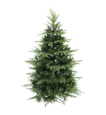 Albero di Natale Abete Verde Chiaro e Scuro in Pe+Pvc H.180/240 cm Apertura ad Ombrello | Albero Realistico Artificiale