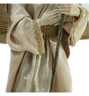 Natività in Poliresina e Tessuto 8 Pz. H.40 cm