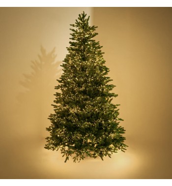 Albero di Natale Abete Verde Chiaro in Pe H.180/270 cm con Led Integrati - Deluxe Led
