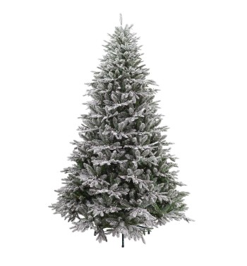 Albero di Natale Innevato con Led in Pe+Pvc H.150/300 cm Apertura ad Ombrello - Canada Lux
