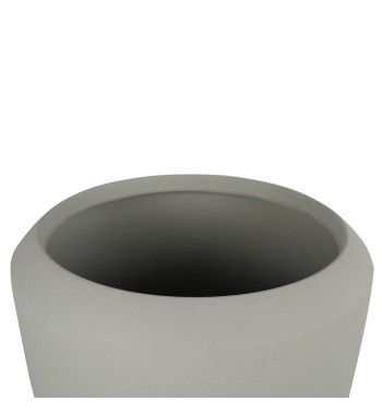 Set da 2 Vasi Alto in HDPE Beige, Design Cilindrico per Interno ed Esterno