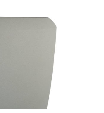 Set da 2 Vasi Alto in HDPE Beige, Design Cilindrico per Interno ed Esterno