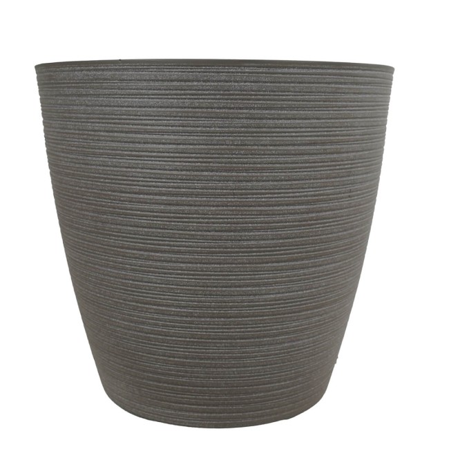 Set da 2 Vasi Sabbia in Poliresina Mista a Polvere di Pietra, Design Elegante per Interni ed Esterni