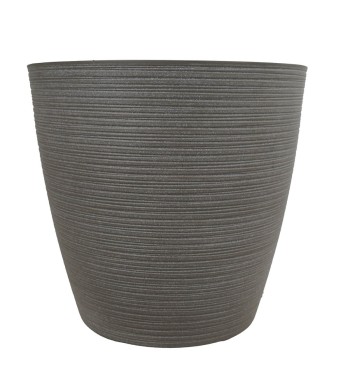 Set da 2 Vasi Sabbia in Poliresina Mista a Polvere di Pietra, Design Elegante per Interni ed Esterni