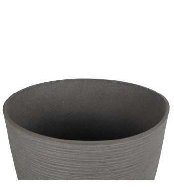 Set da 2 Vasi Sabbia in Poliresina Mista a Polvere di Pietra, Design Elegante per Interni ed Esterni