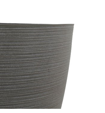 Set da 2 Vasi Sabbia in Poliresina Mista a Polvere di Pietra, Design Elegante per Interni ed Esterni