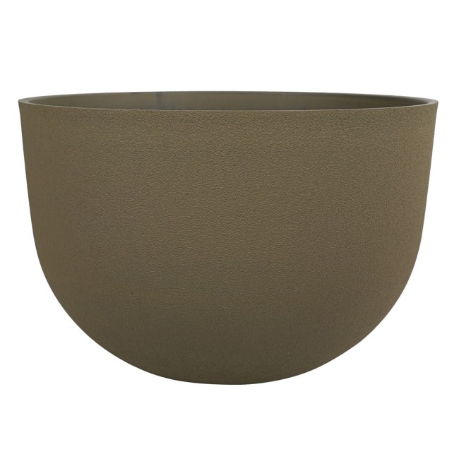 Set da 3 Vasi Ciotola in Poliresina Marrone Uso Interno ed Esterno