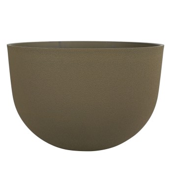 Set da 3 Vasi Ciotola in Poliresina Marrone Uso Interno ed Esterno