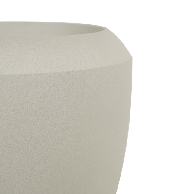 Set da 3 Vasi Conchino in HDPE Beige per Interno ed Esterno