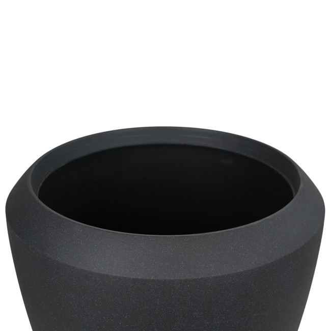 Set 3 Vasi Conchino Nero in HDPE - Design Moderno per Interni ed Esterni