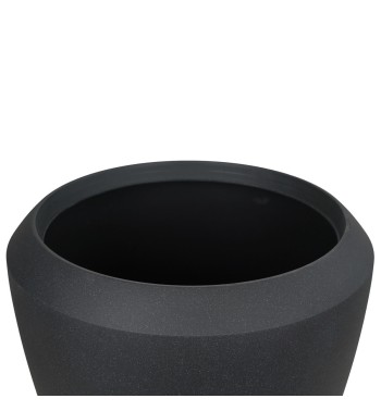 Set 3 Vasi Conchino Nero in HDPE - Design Moderno per Interni ed Esterni