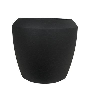 Set 3 Vasi Conchino Nero in HDPE - Design Moderno per Interni ed Esterni