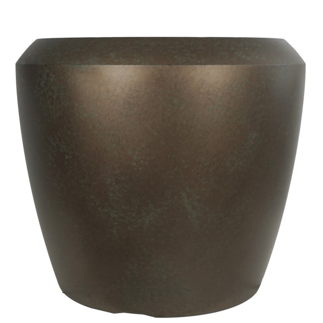 Set da 3 Vasi in Poliresina Alta Densità Color Metallo Uso Interno/Esterno