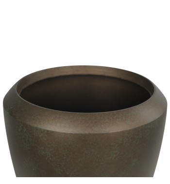 Set da 3 Vasi in Poliresina Alta Densità Color Metallo Uso Interno/Esterno