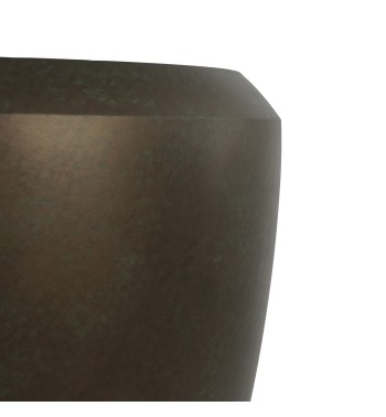 Set da 3 Vasi in Poliresina Alta Densità Color Metallo Uso Interno/Esterno