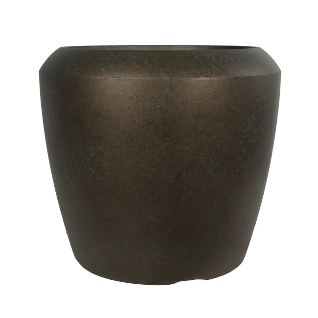 Set da 3 Vasi in Poliresina Alta Densità Color Metallo Uso Interno/Esterno