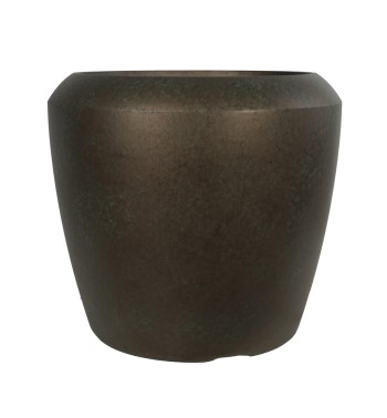 Set da 3 Vasi in Poliresina Alta Densità Color Metallo Uso Interno/Esterno