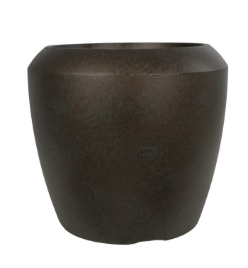 Set da 3 Vasi in Poliresina Alta Densità Color Metallo Uso Interno/Esterno