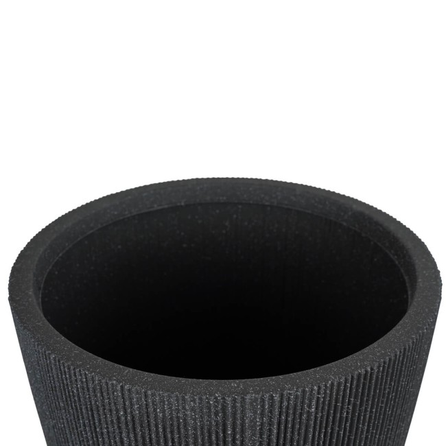 Set da 2 Vasi in HDPE Nero, Eleganza Moderna per Interni ed Esterni