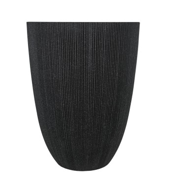 Set da 2 Vasi in HDPE Nero, Eleganza Moderna per Interni ed Esterni