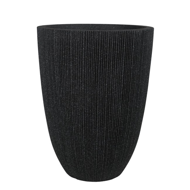 Set da 2 Vasi in HDPE Nero, Eleganza Moderna per Interni ed Esterni