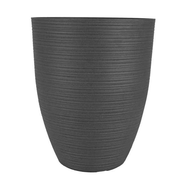Set da 2 Vasi in Poliresina Grigia Eleganza per Interni ed Esterni
