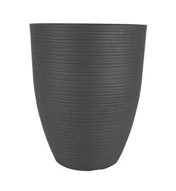 Set da 2 Vasi in Poliresina Grigia Eleganza per Interni ed Esterni