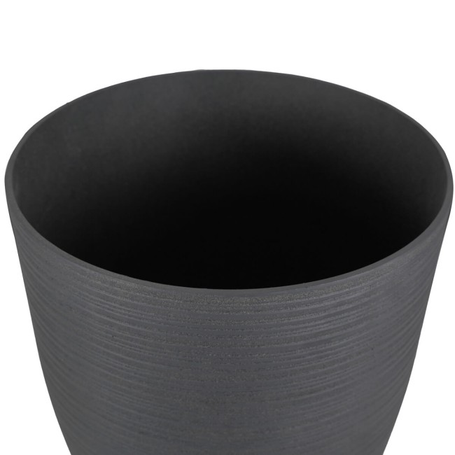 Set da 2 Vasi in Poliresina Grigia Eleganza per Interni ed Esterni